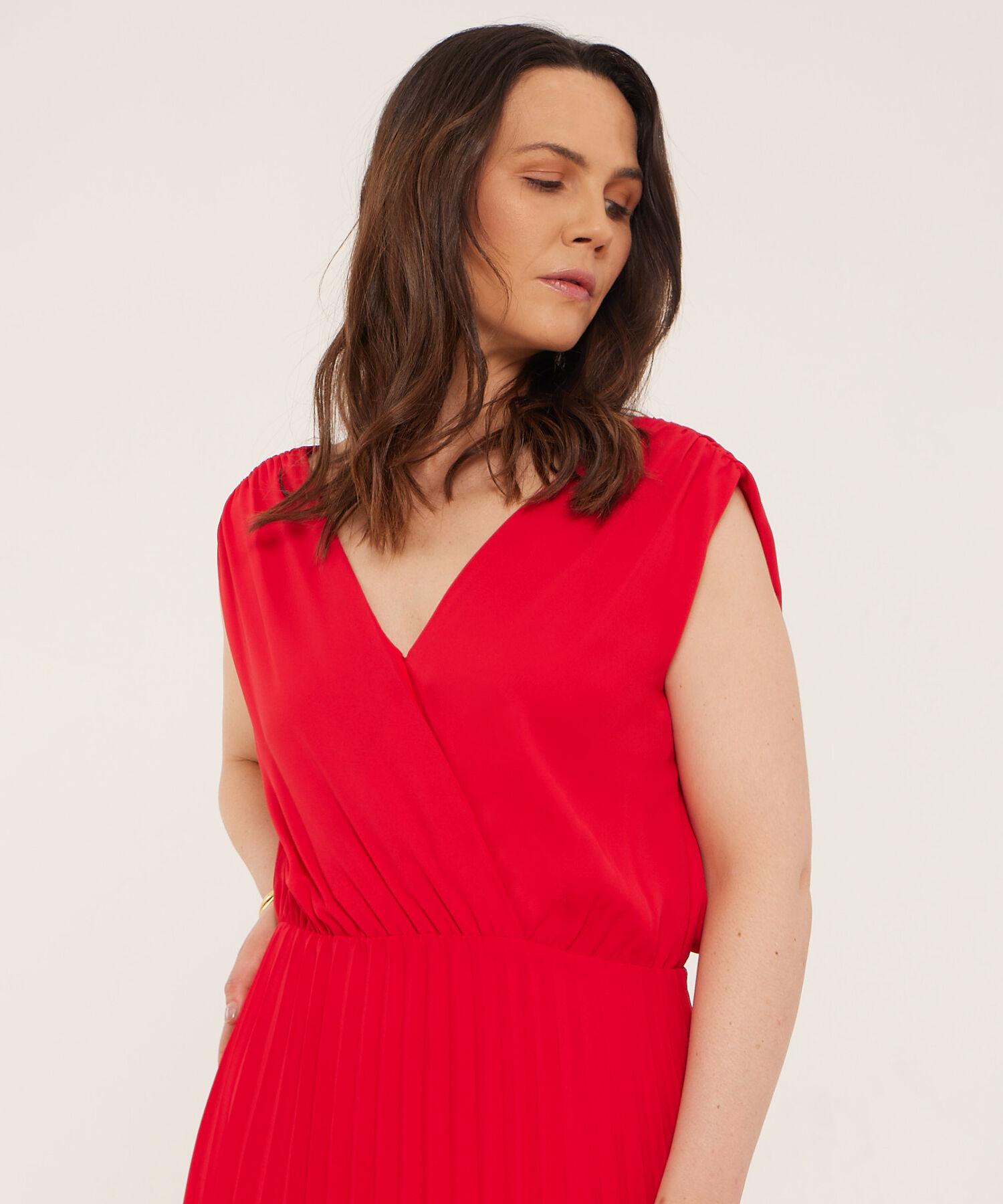 Vestido Largo Plisado