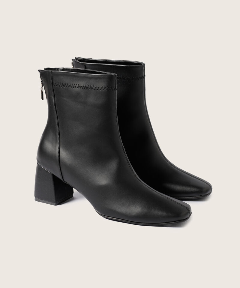 Botines De Tac&oacute;n Bloque Con Cierre Posterior Para Mujer