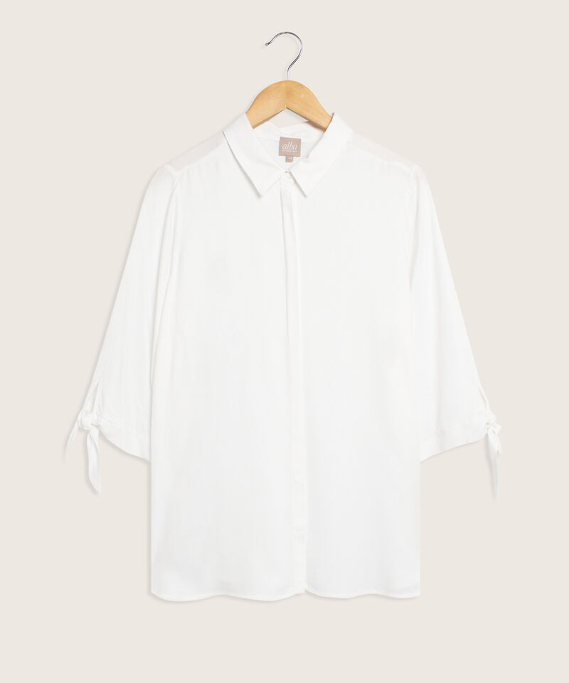 Camisa Manga 3/4 Con Anudado