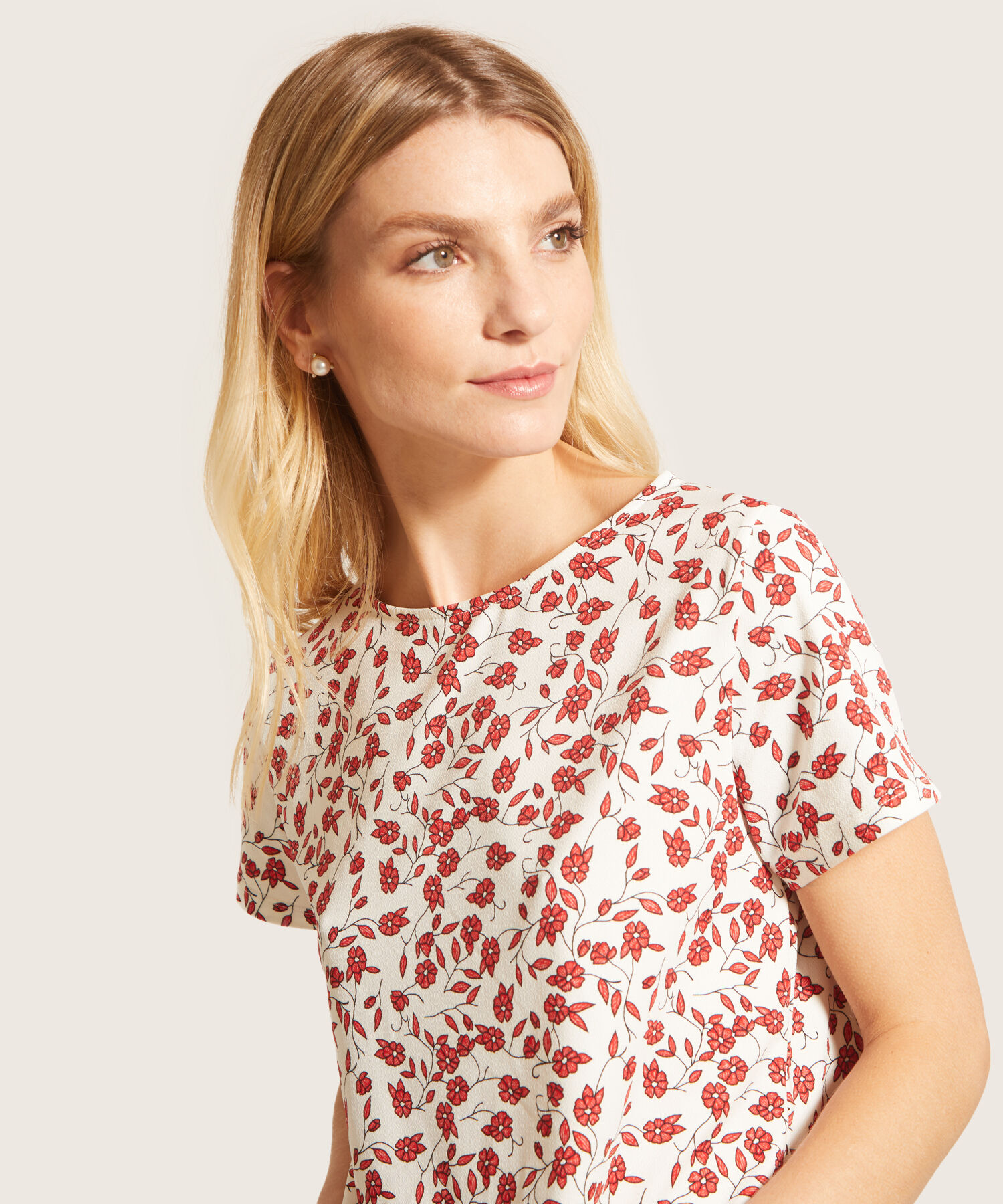 Camiseta Manga Corta Cuello Redondo Estampada