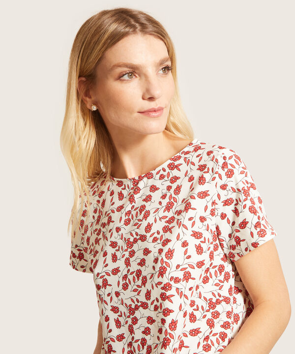 Camiseta Manga Corta Cuello Redondo Estampada