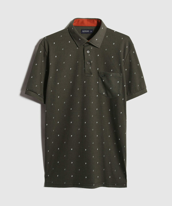 Polo Estampada Cuello Maquina
