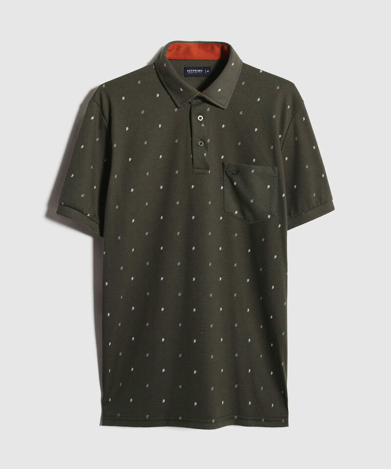Polo Estampada Cuello Maquina