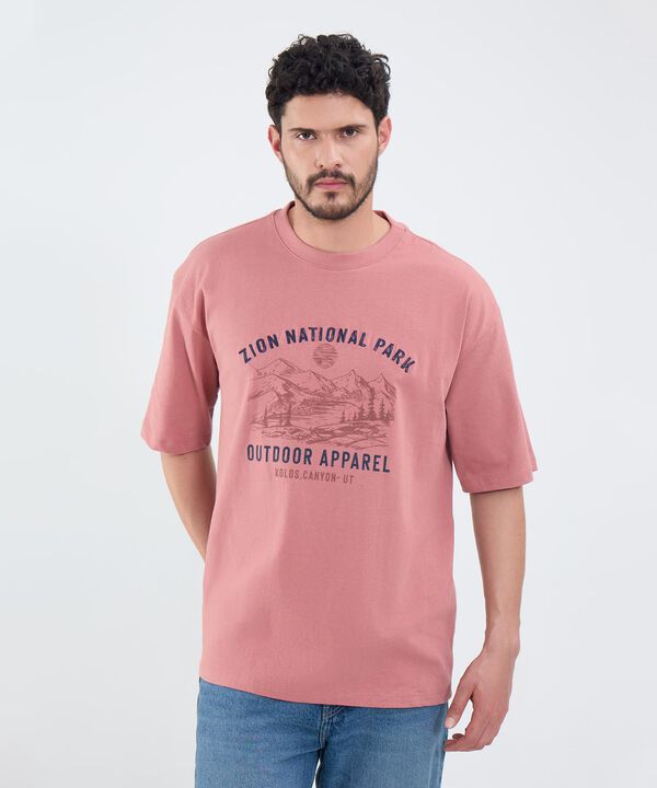 Camiseta Boxy Con Estampado image number null