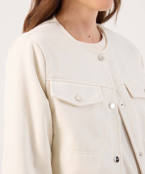 Chaqueta En Suede Unicolor image number null