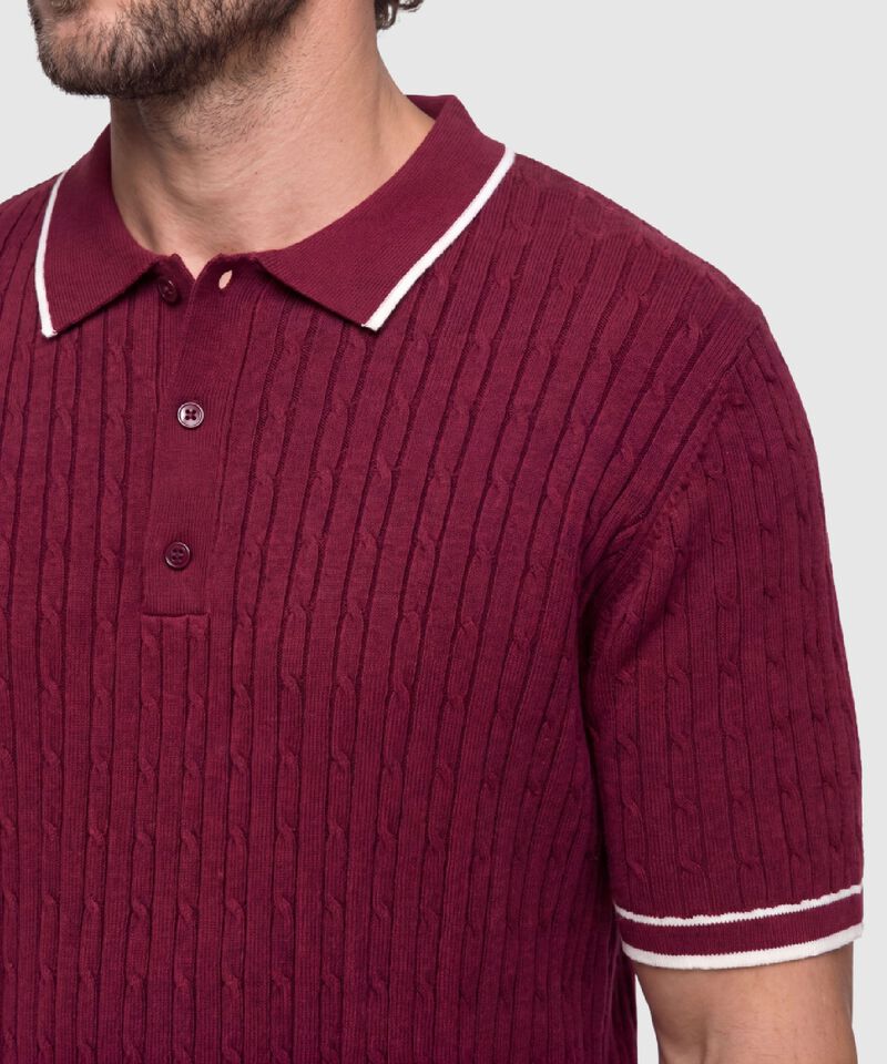 Polo Tejida Manga Corta Para Hombre