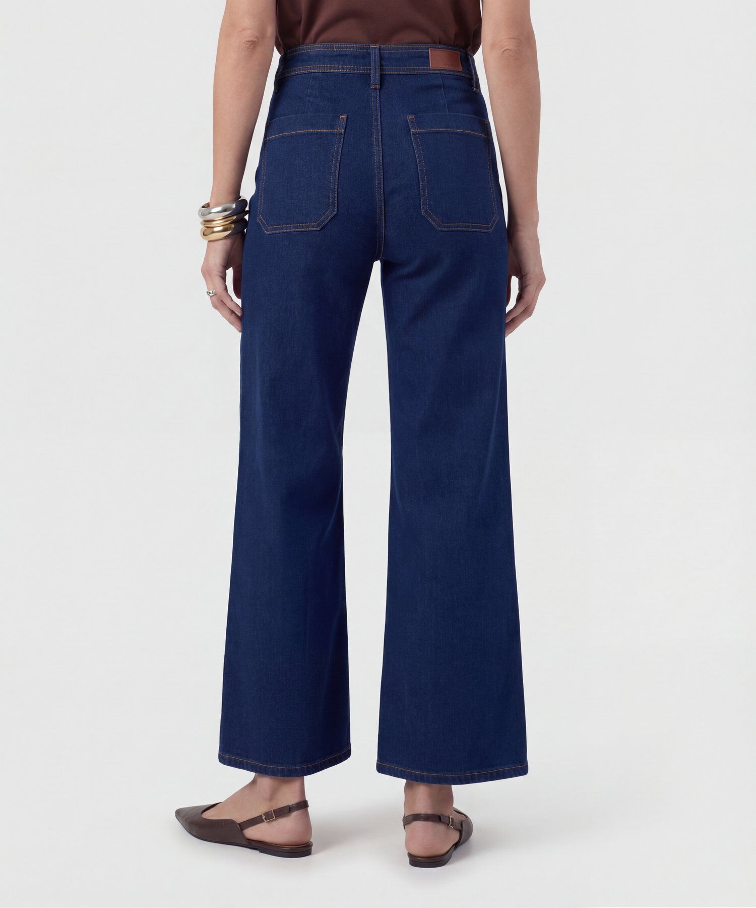 Jeans Culotte Con Ruedo Desflecado Mujer