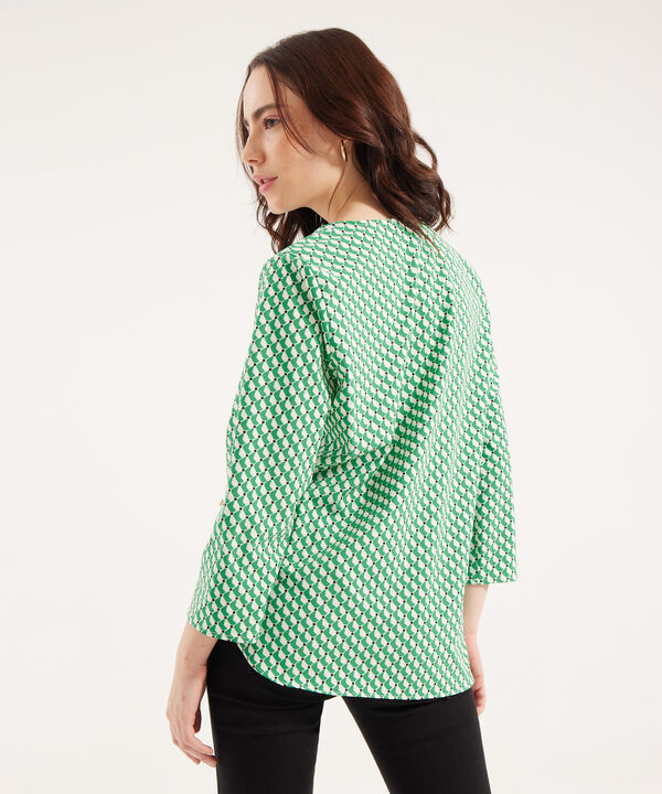 Blusa con Estampado de Mosaico image number null