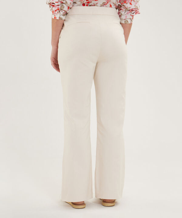 Pantalon Chino Unicolor Al Tobillo