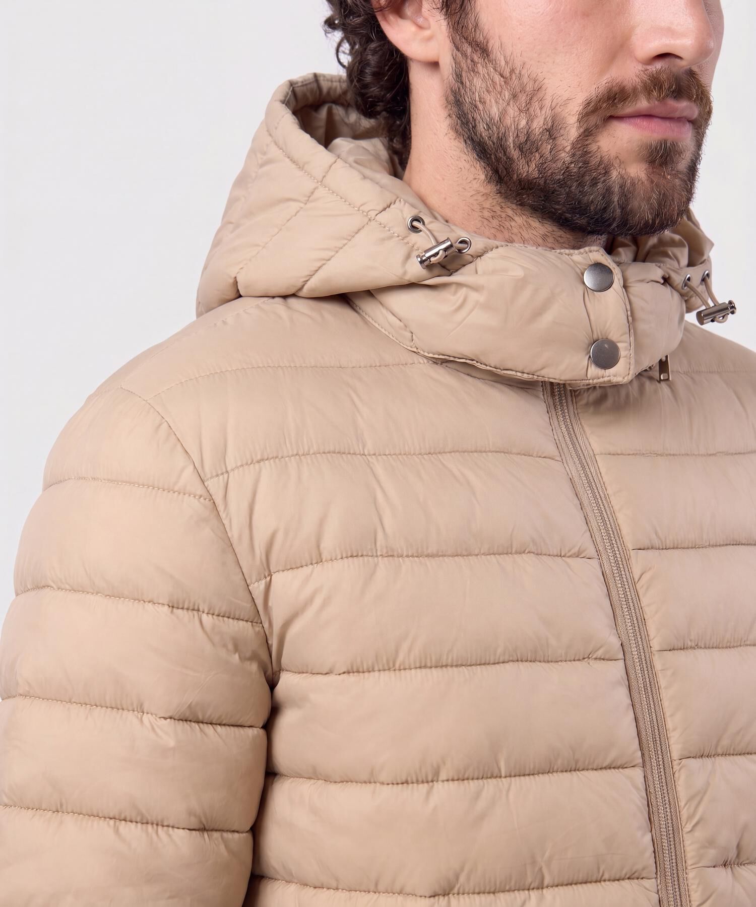 Chaqueta Acolchada Con Capota Hombre