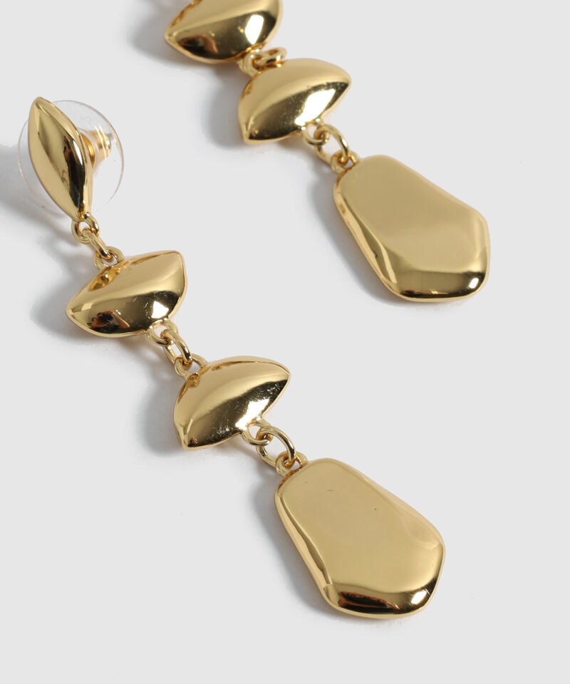 Aretes Largos Eslabones Geom&eacute;tricos Mujer