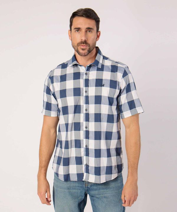 Camisa A Cuadros Manga Corta  image number null
