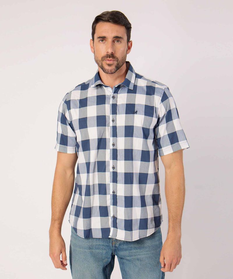 Camisa A Cuadros Manga Corta 