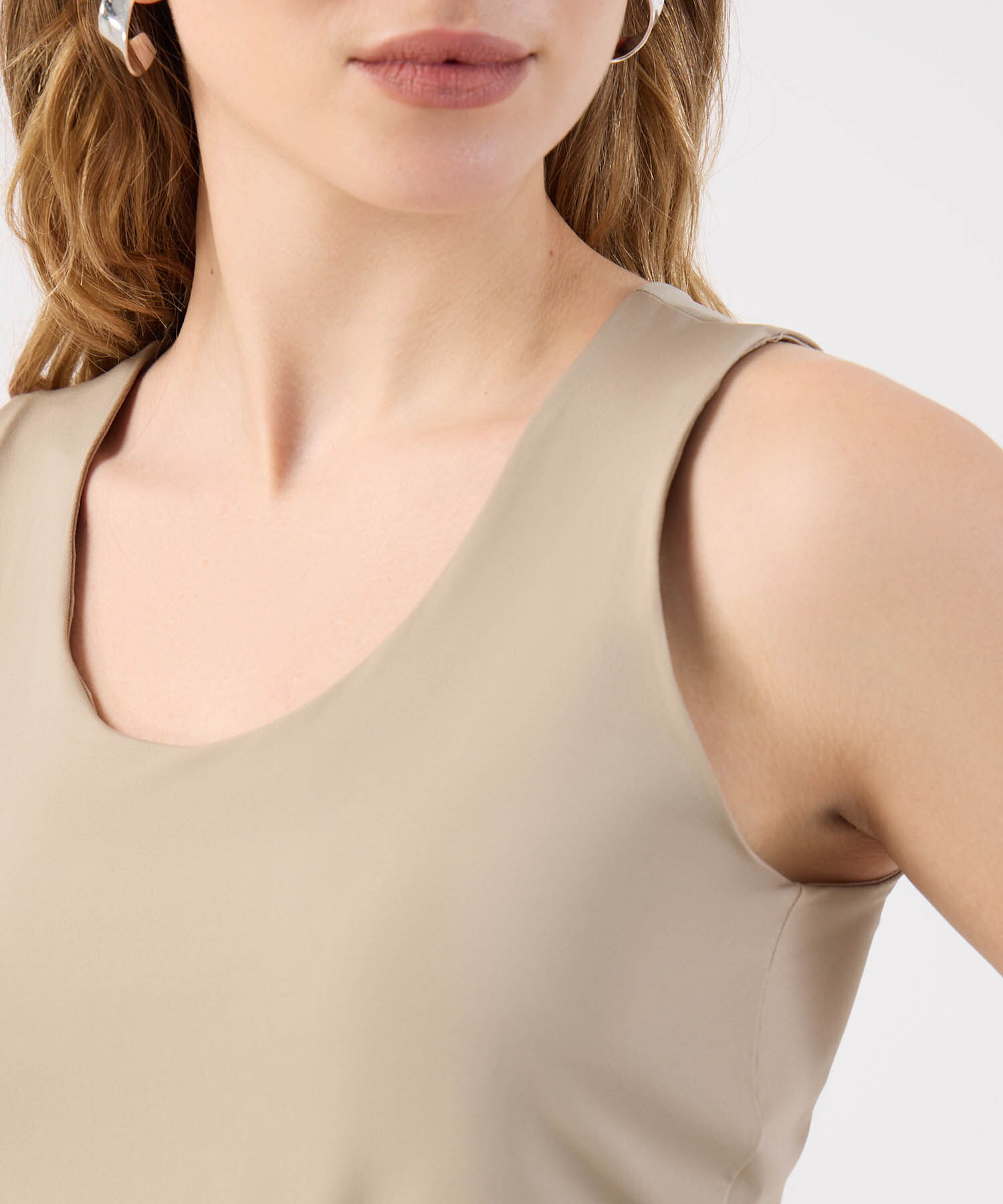 Camiseta Para Mujer Sin Mangascon Escote Redondo 