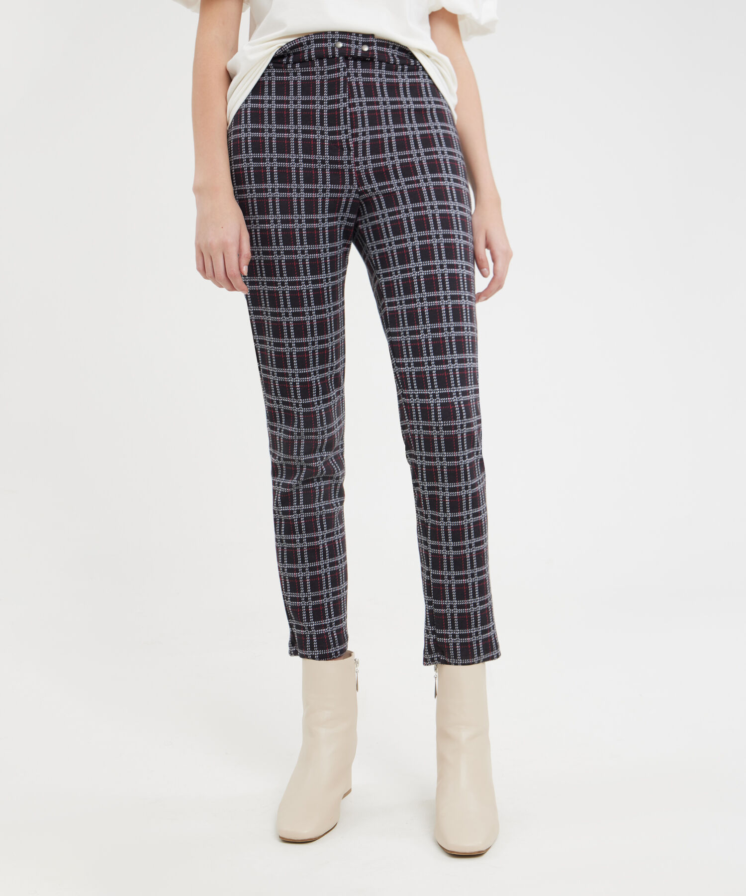 Legging Tiro Alto, Pretina Cruzada Con Broches