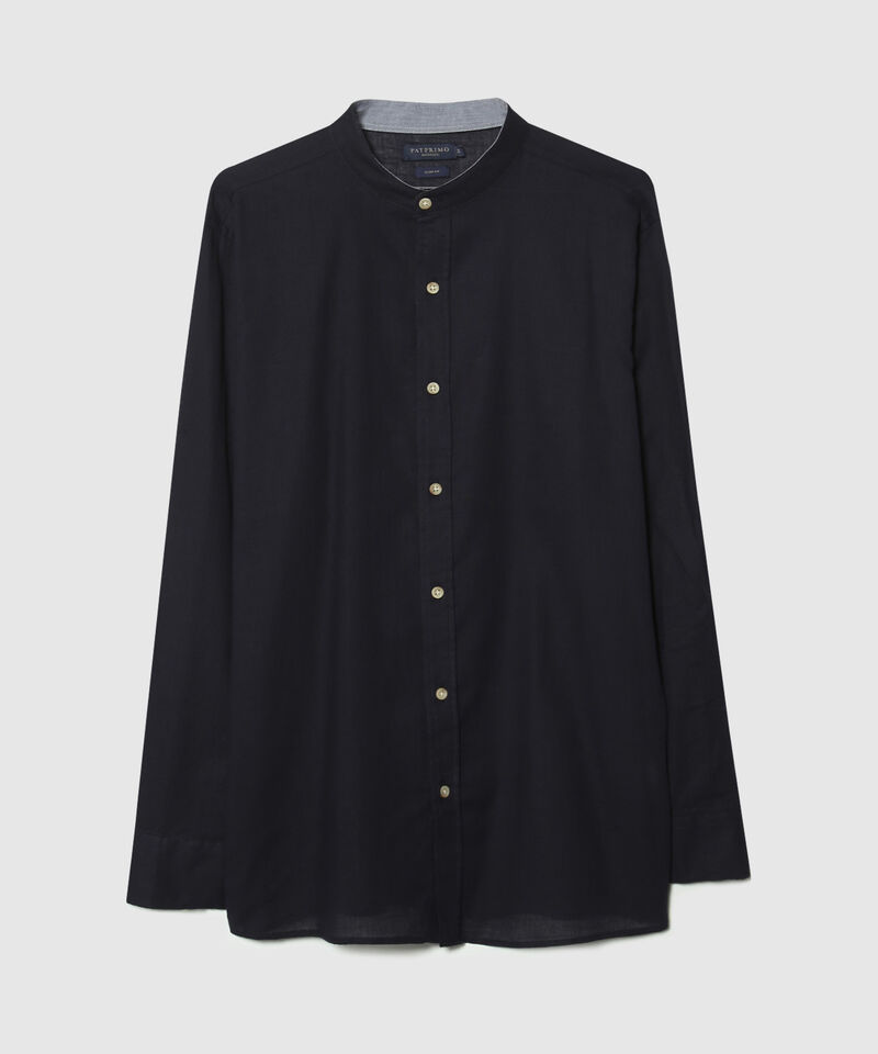 Camisa Manga Larga con Cuello Mao