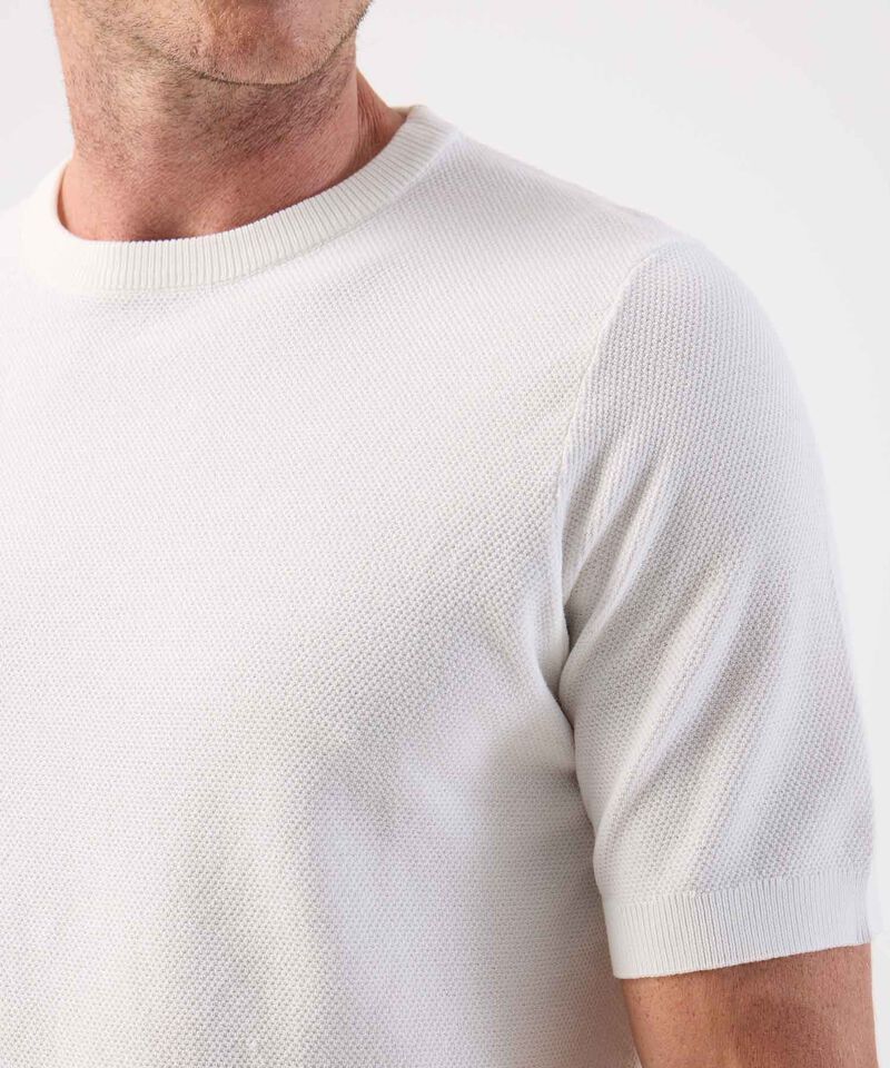 Camiseta de Punto Fino para Hombre Manga Corta