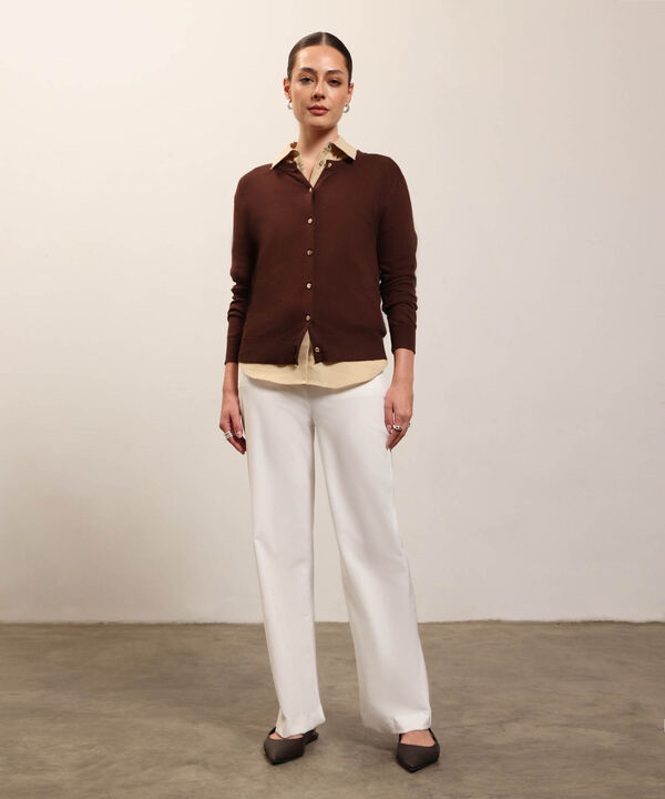 Saco Tipo Cardigan Unicolor 