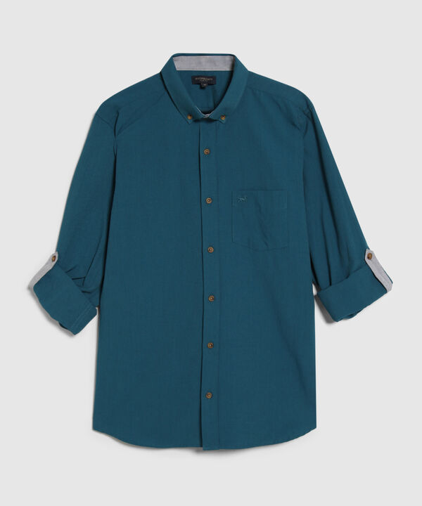 Camisa Manga Larga Unicolor Button Down