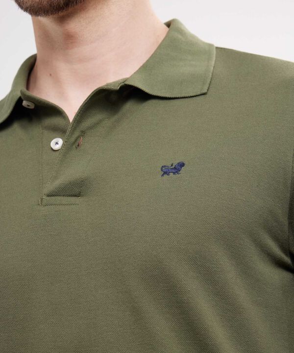Polo Tejido Unicolor Cuello Y Puños Tejidos,Sin Bolsillo Con Hiladillo. image number null