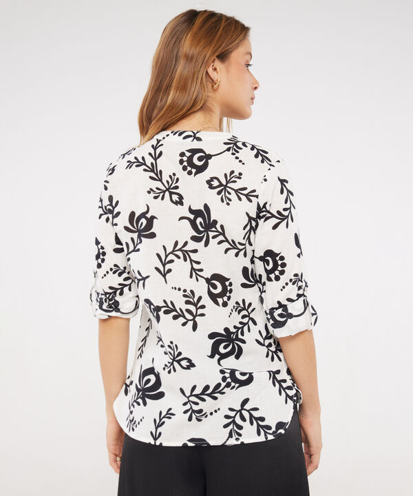 Blusa Manga Larga  Estampada
