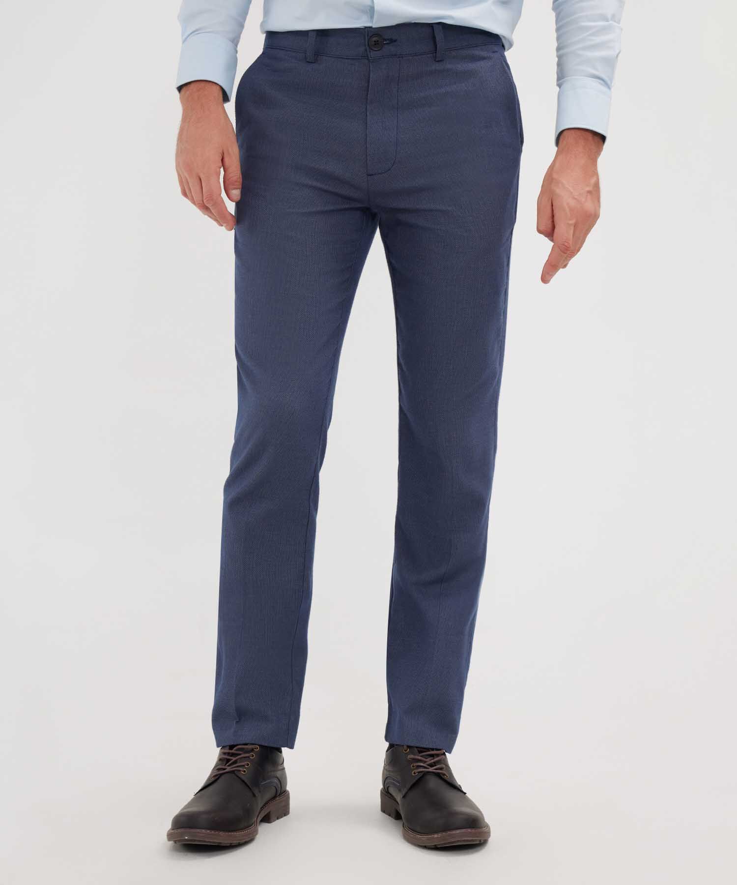 Pantalon Clasico Preteñido Silueta Slim Fit