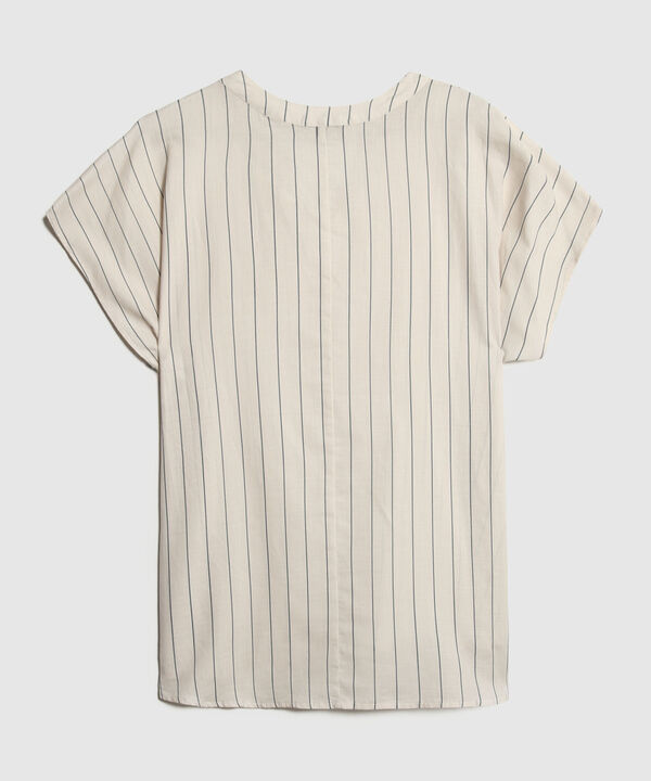 Blusa A Rayas Cuello Mao image number null