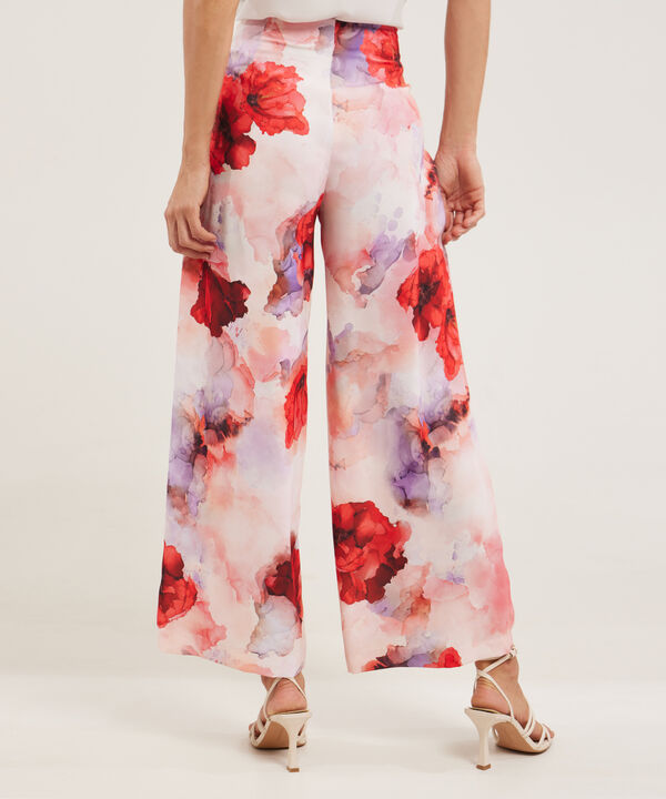 Pantalón Moda Satinado Estampado