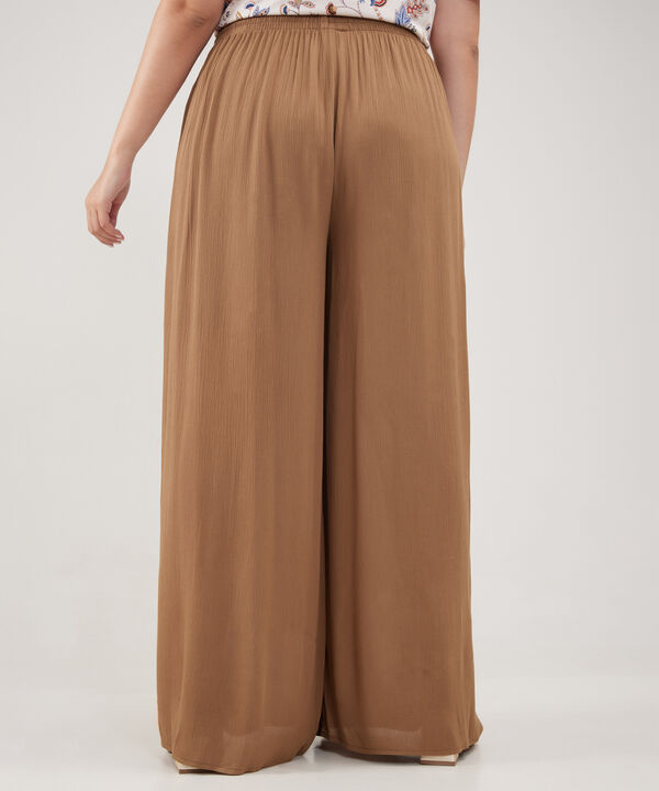Pantalón Palazzo Amplio Con Elástico