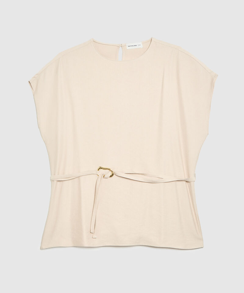 Blusa con cinturon para mujer curvy