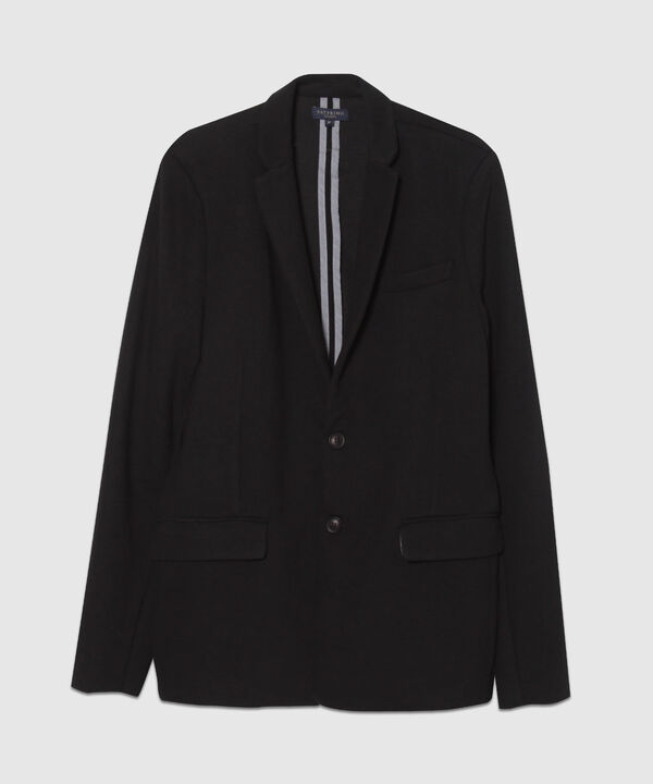 Blazer En Punto Unicolor