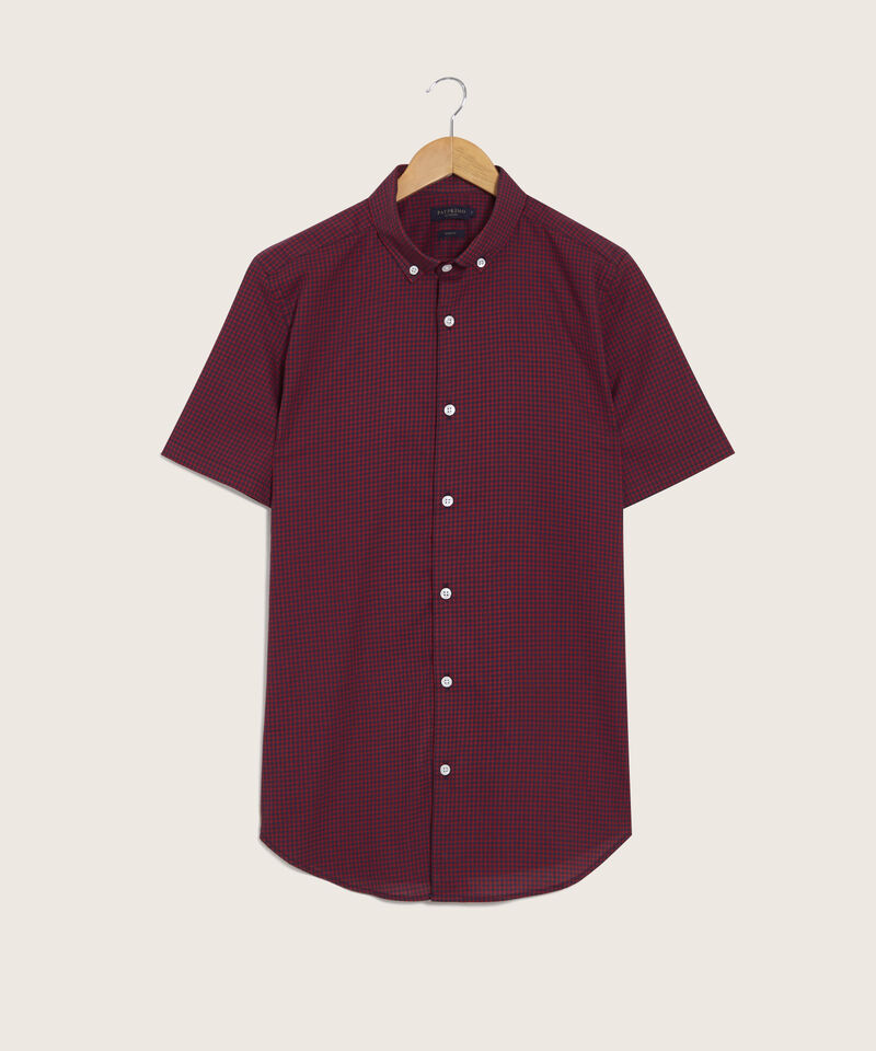 Camisa Slim Fit De Manga Corta Para Hombre