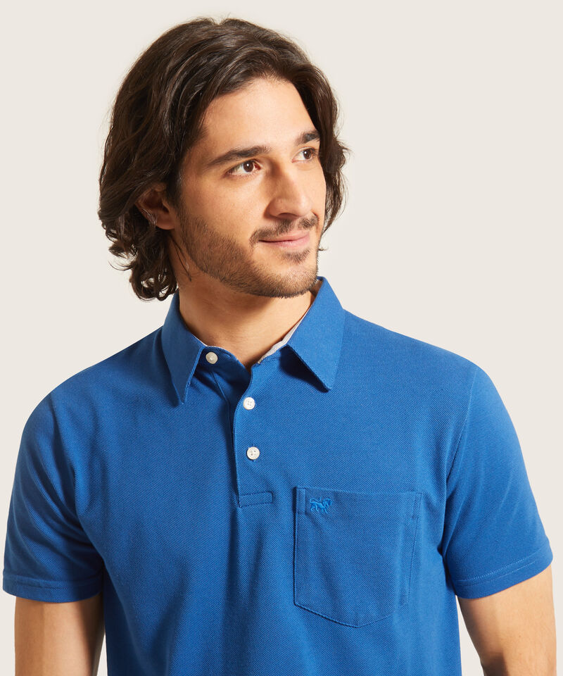 Polo Cuello Duro Con Bolsillo
