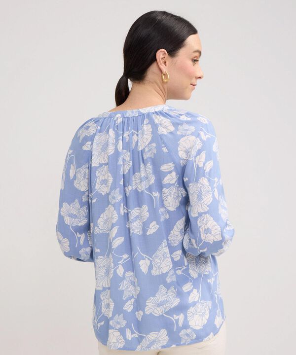 Blusa Manga Tres Cuartos Cuello Neru  Estampada