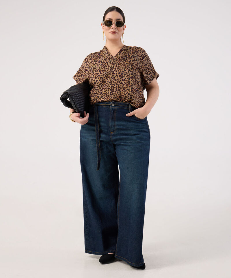 Blusa animal print para mujer curvy