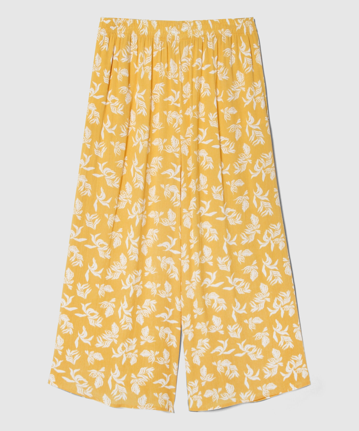 Pantalón Palazzo Estampado Amplio Con Elástico