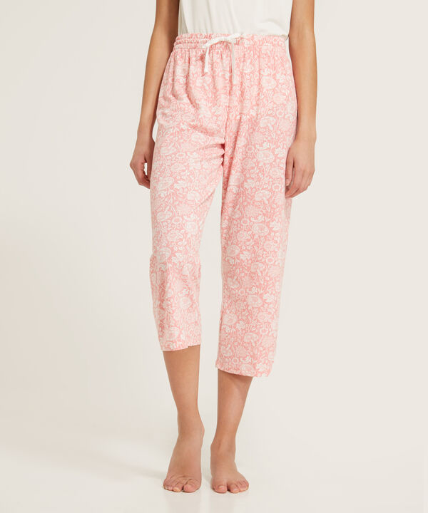 Pijama Pijama Camiseta Manga Corta Screen Pantalon Capri Estampado