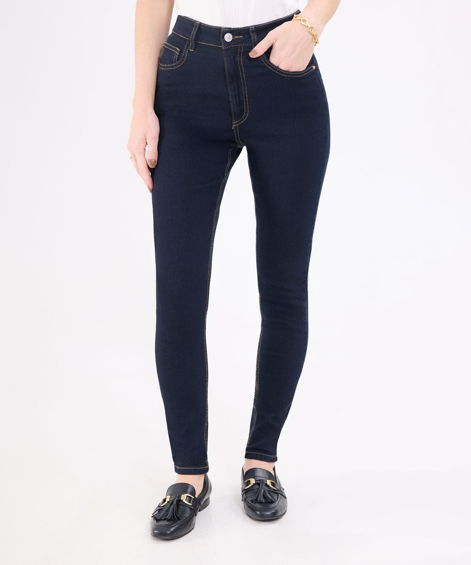 Jean Skinny Tono Oscuro