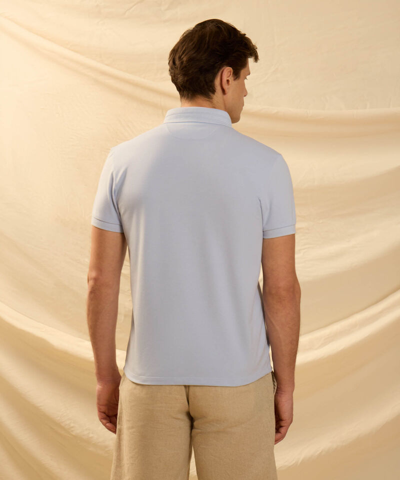 Polo De Botones Contraste Para Hombre