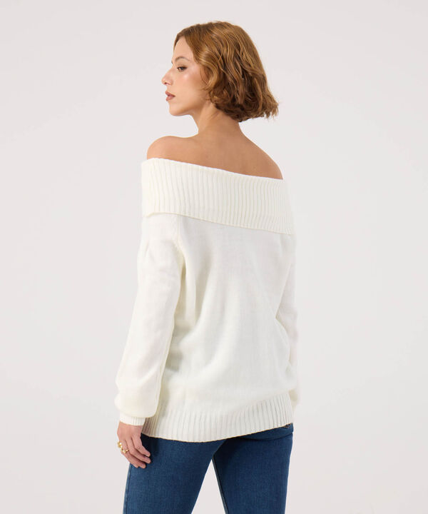 Saco unicolor con escote amplio 