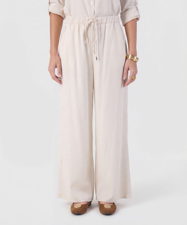 Pantal&oacute;n Fluido Con Cintura El&aacute;stica Para Mujer