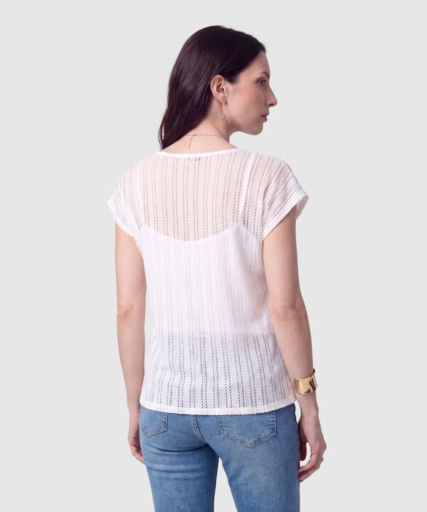 Camiseta Calada Manga Corta Mujer