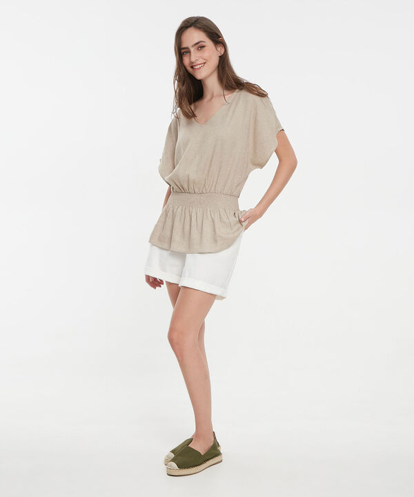Blusa Unicolor Cuello V
