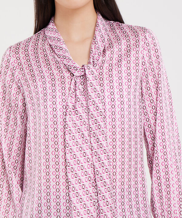 Blusa Corbatera Estampada
