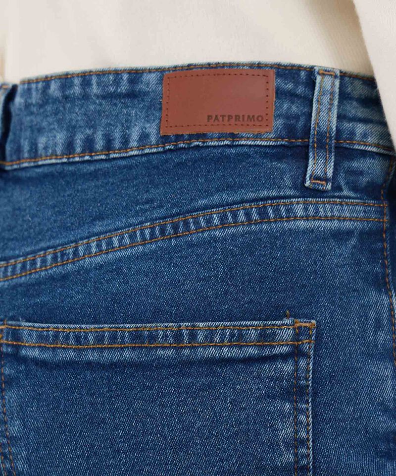 Jeans Straight Tono Medio