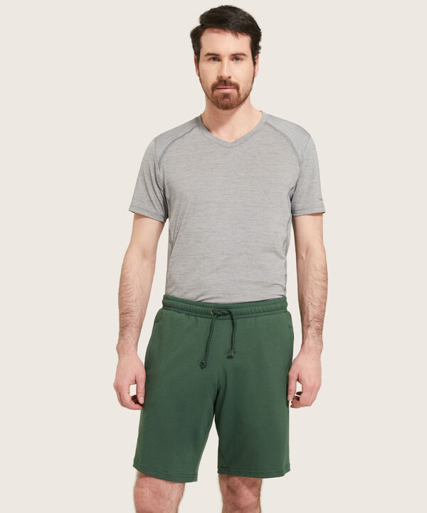 Bermuda Unicolor Para Hombre