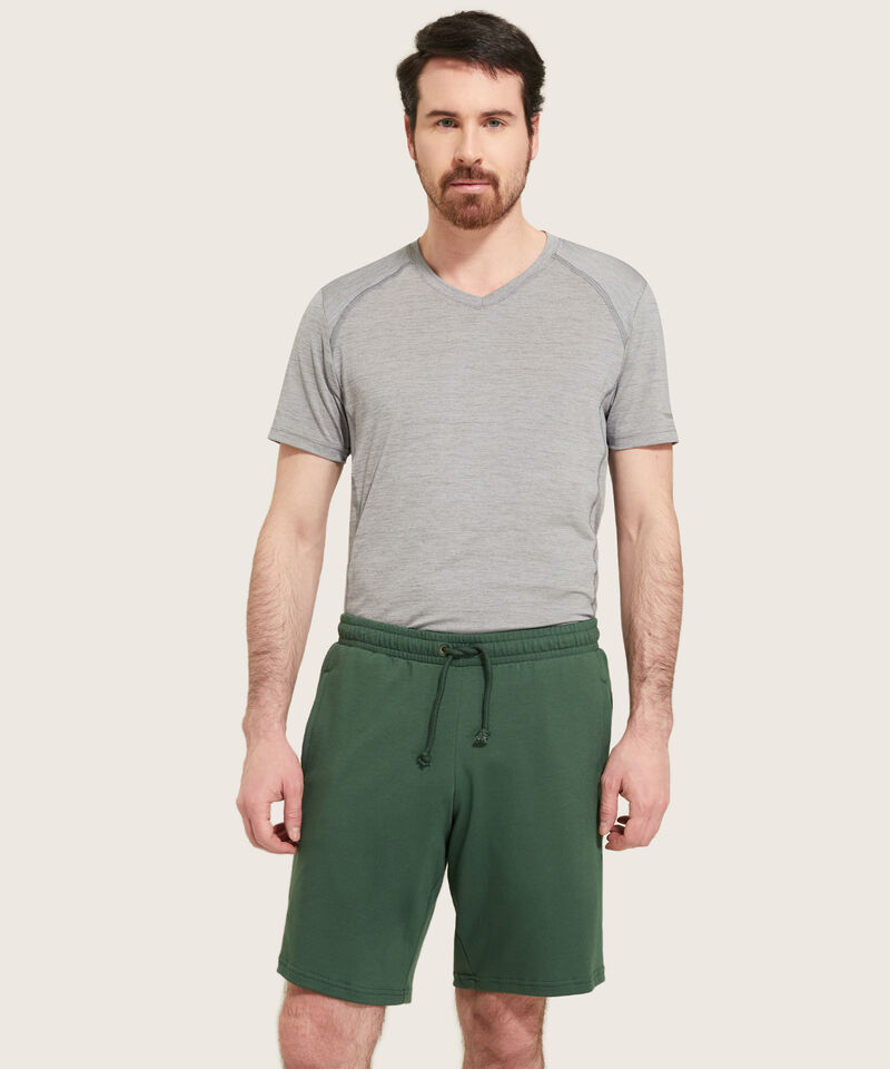 Bermuda Unicolor Para Hombre