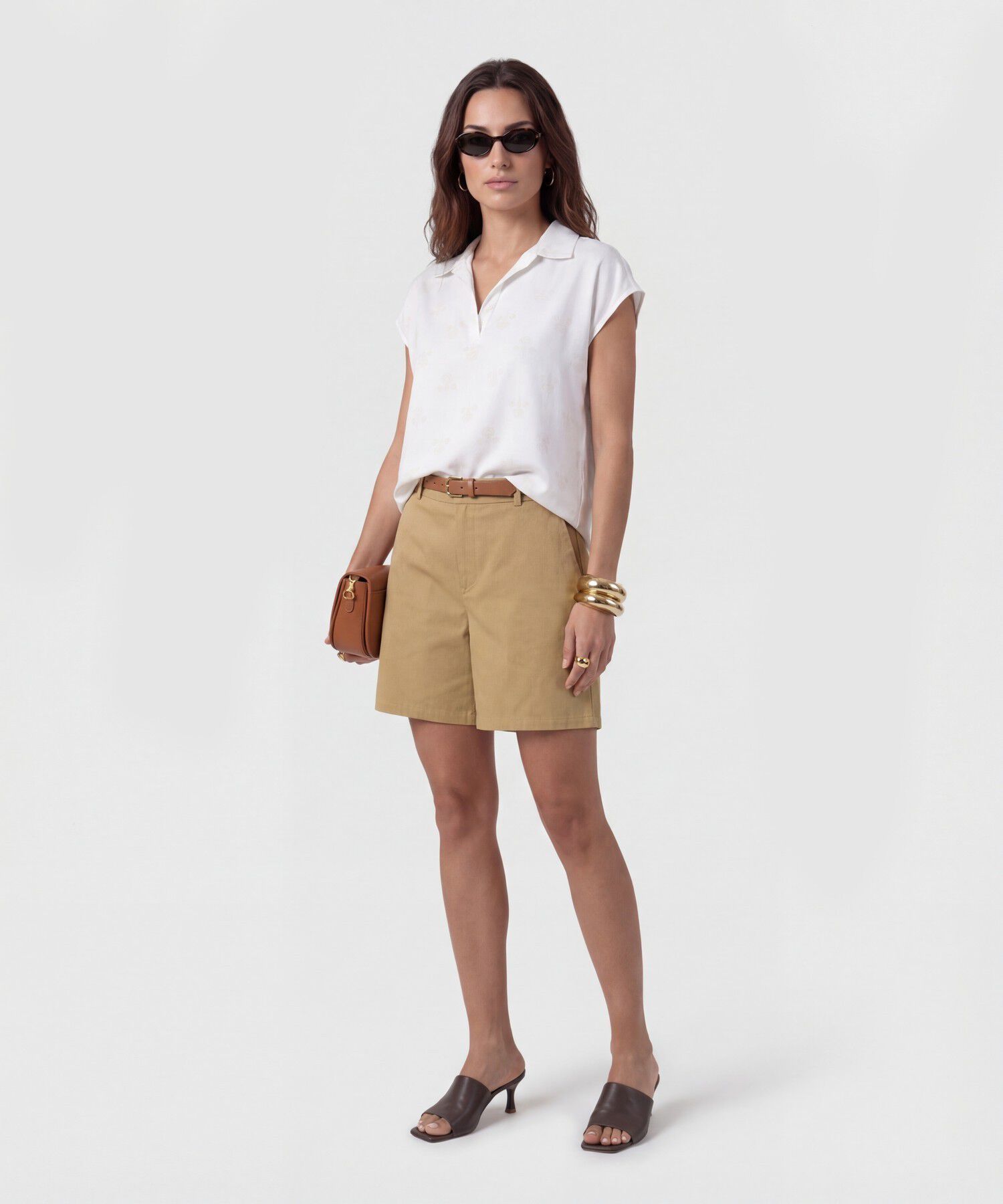 Blusa Tipo Polo Fluida Para Mujer