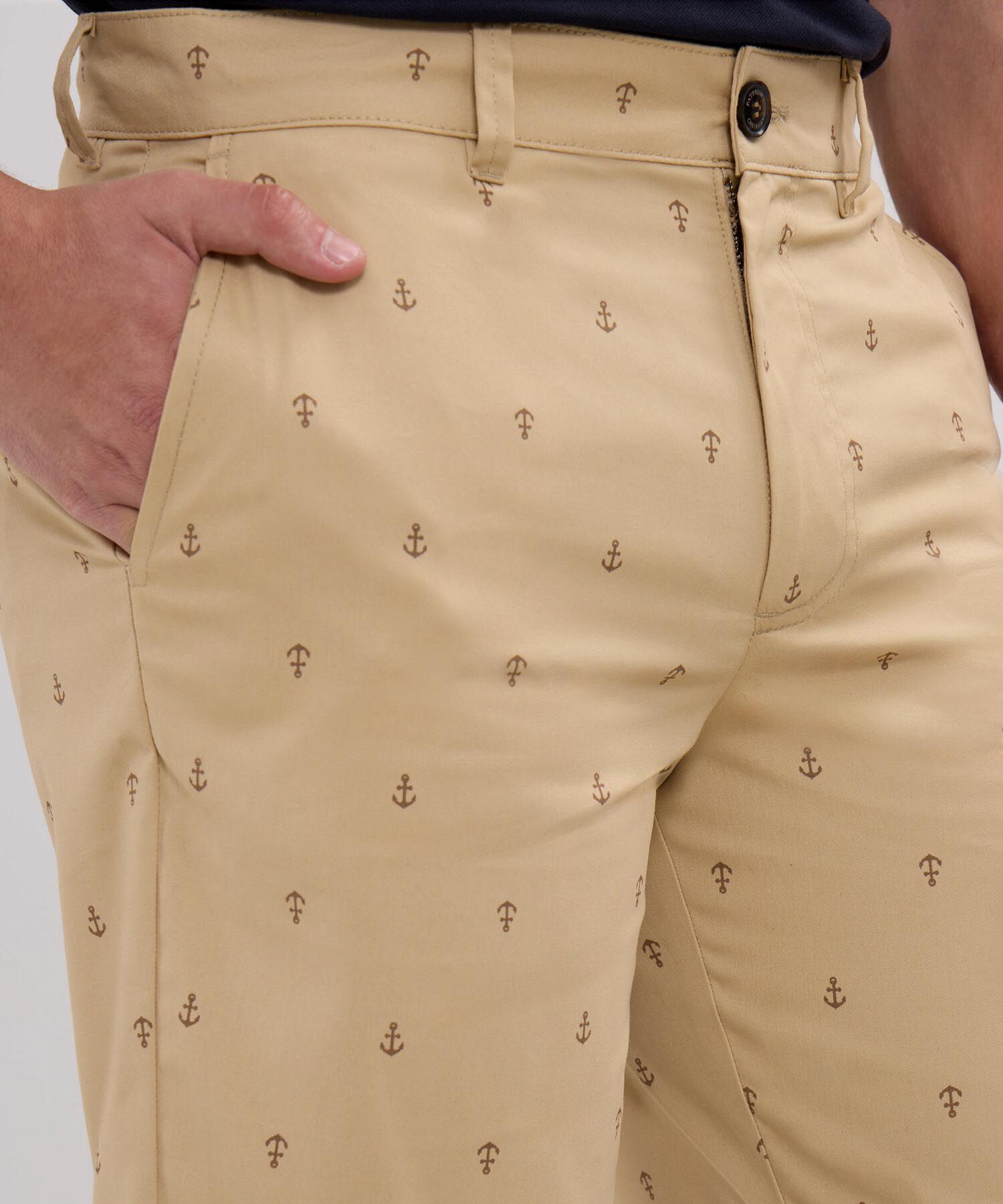 Bermuda Estampada Y Teñido En Prenda