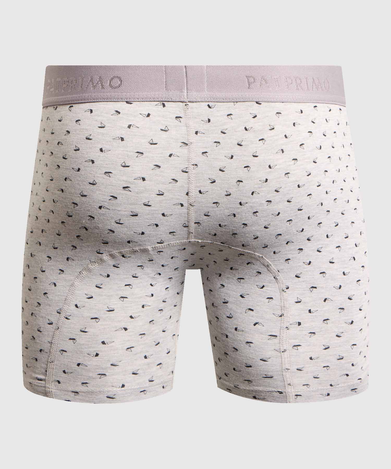 B&oacute;xer Largo Ergon&oacute;mico con Microdise&ntilde;o Geom&eacute;trico para Hombre